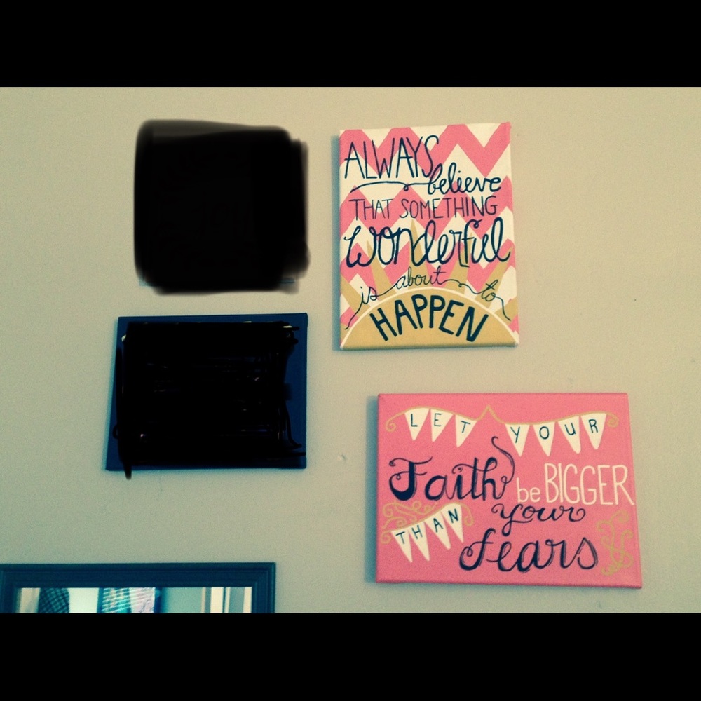 Two Hand Painted 8x11” Canvases